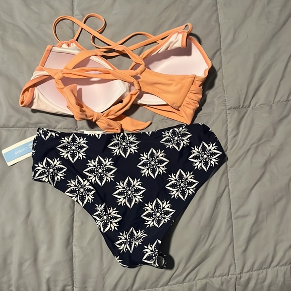 Large solid and boho print bottom brand new Bikini - Picture 3 of 9
